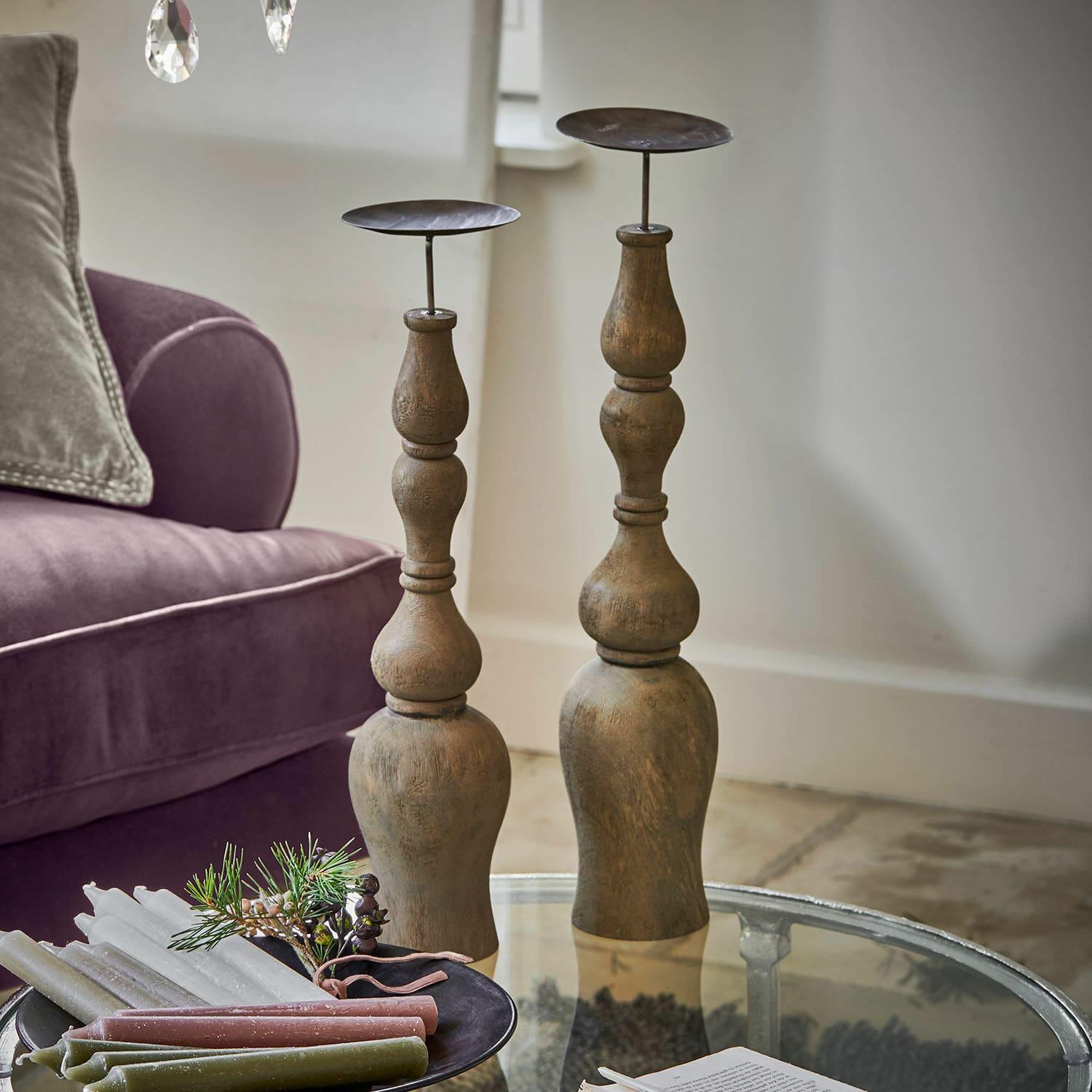 Kaarsenhouder set van 2 Fleuries-sur-Marne