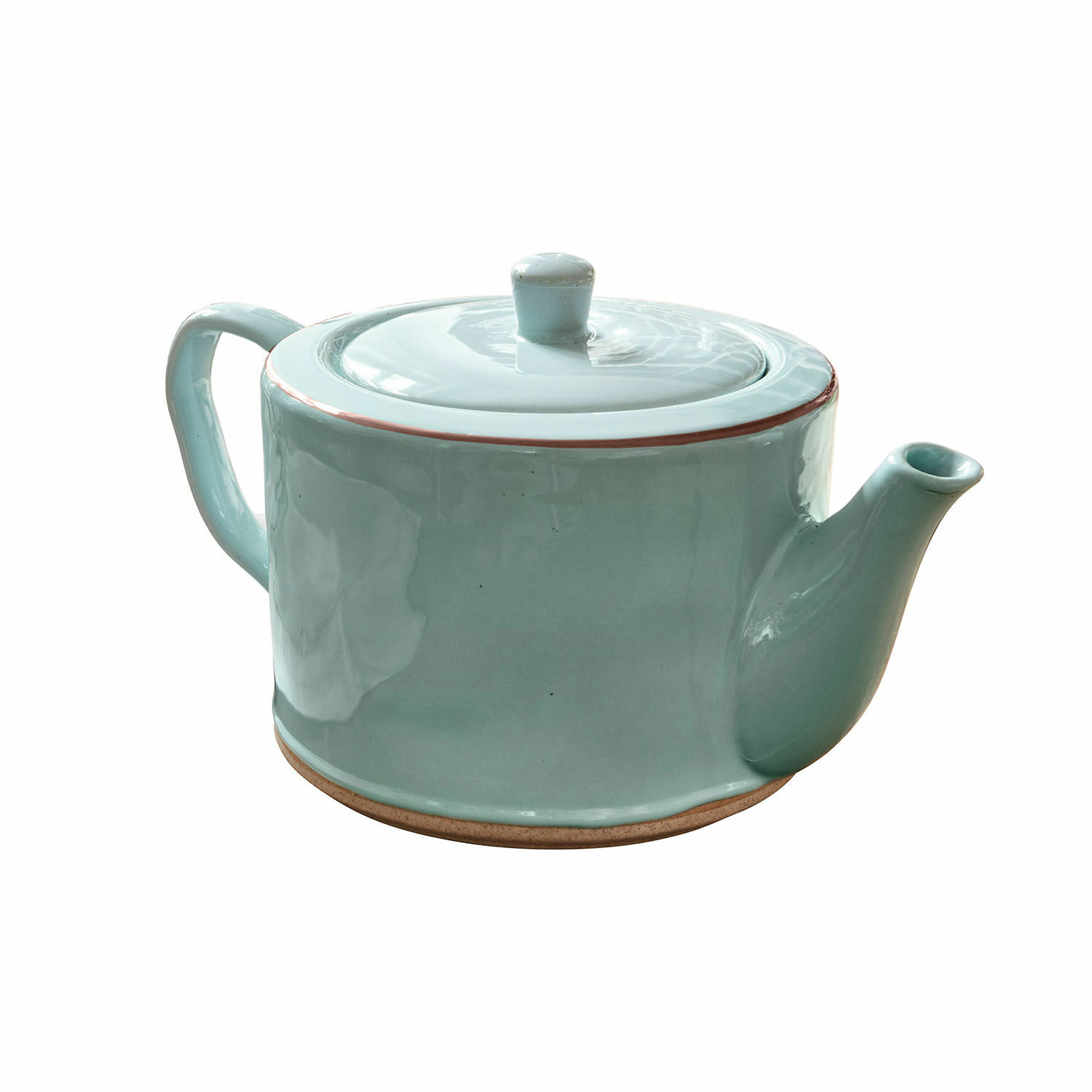 Theepot Biarré Groene keramische theepot met deksel en handvat, klassiek ontwerp voor de keuken