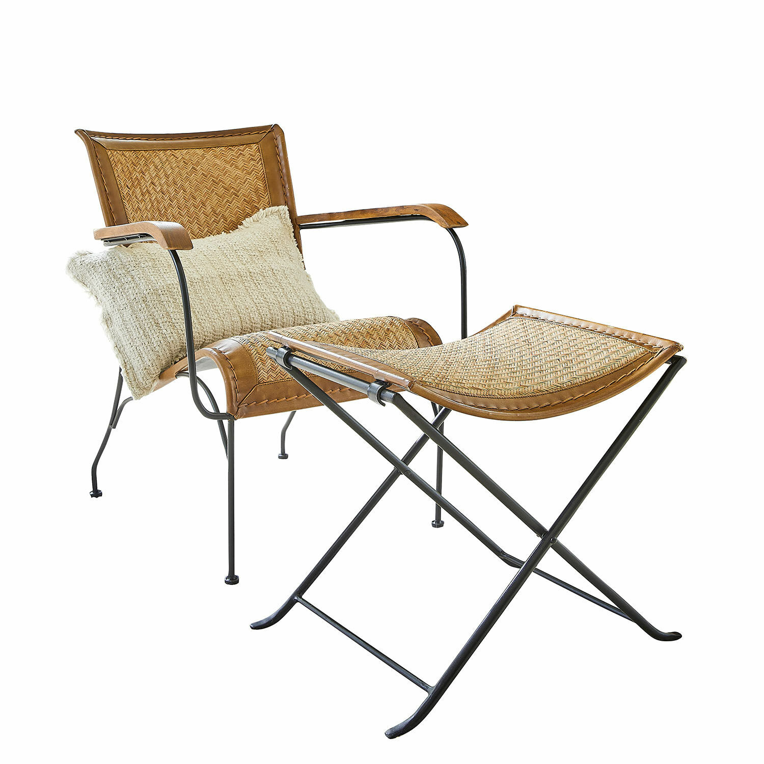 Stoel met hocker Dauvron