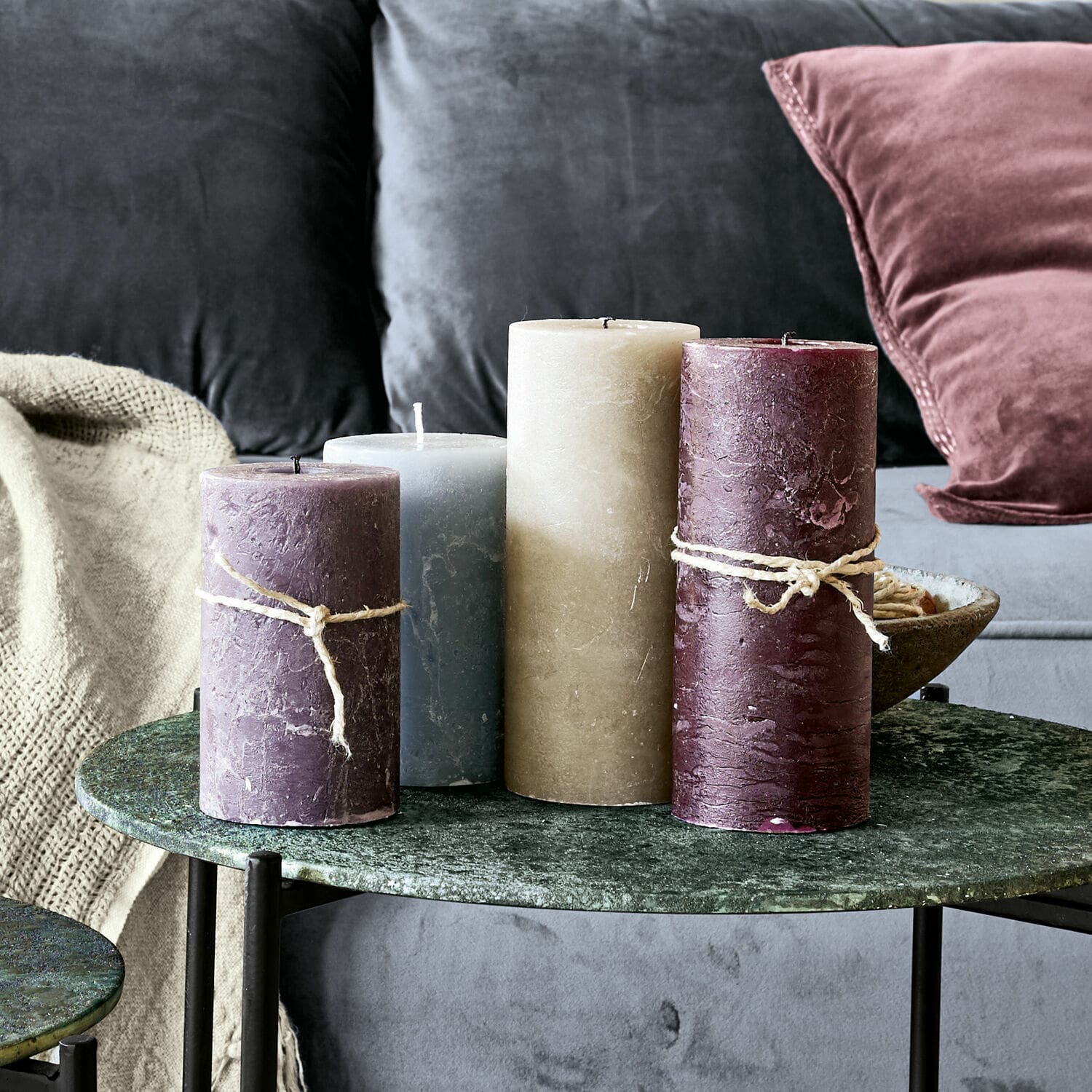 Kaars set van 4 Berekua