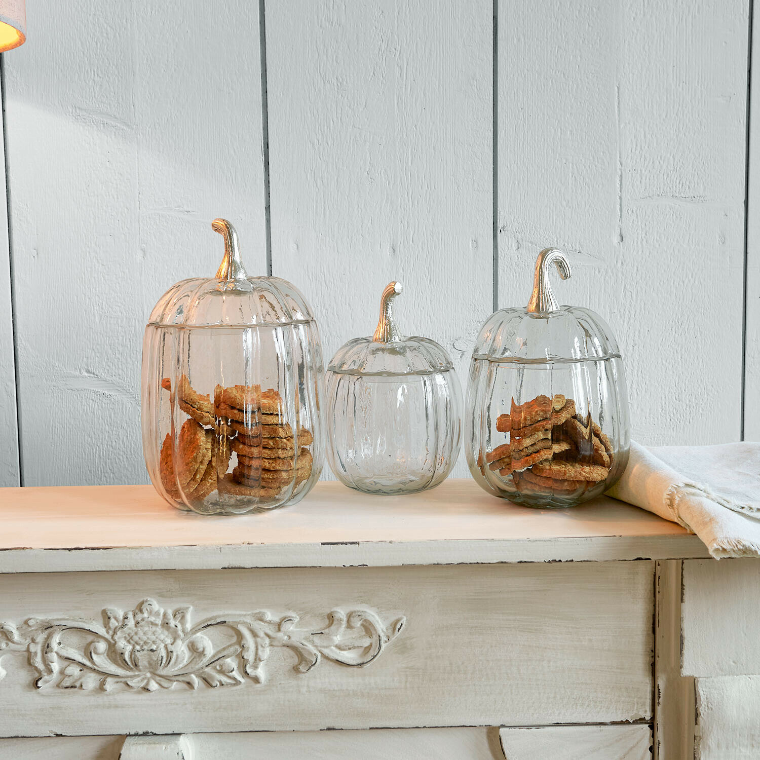 Glazen pot set van 3 Alérisse