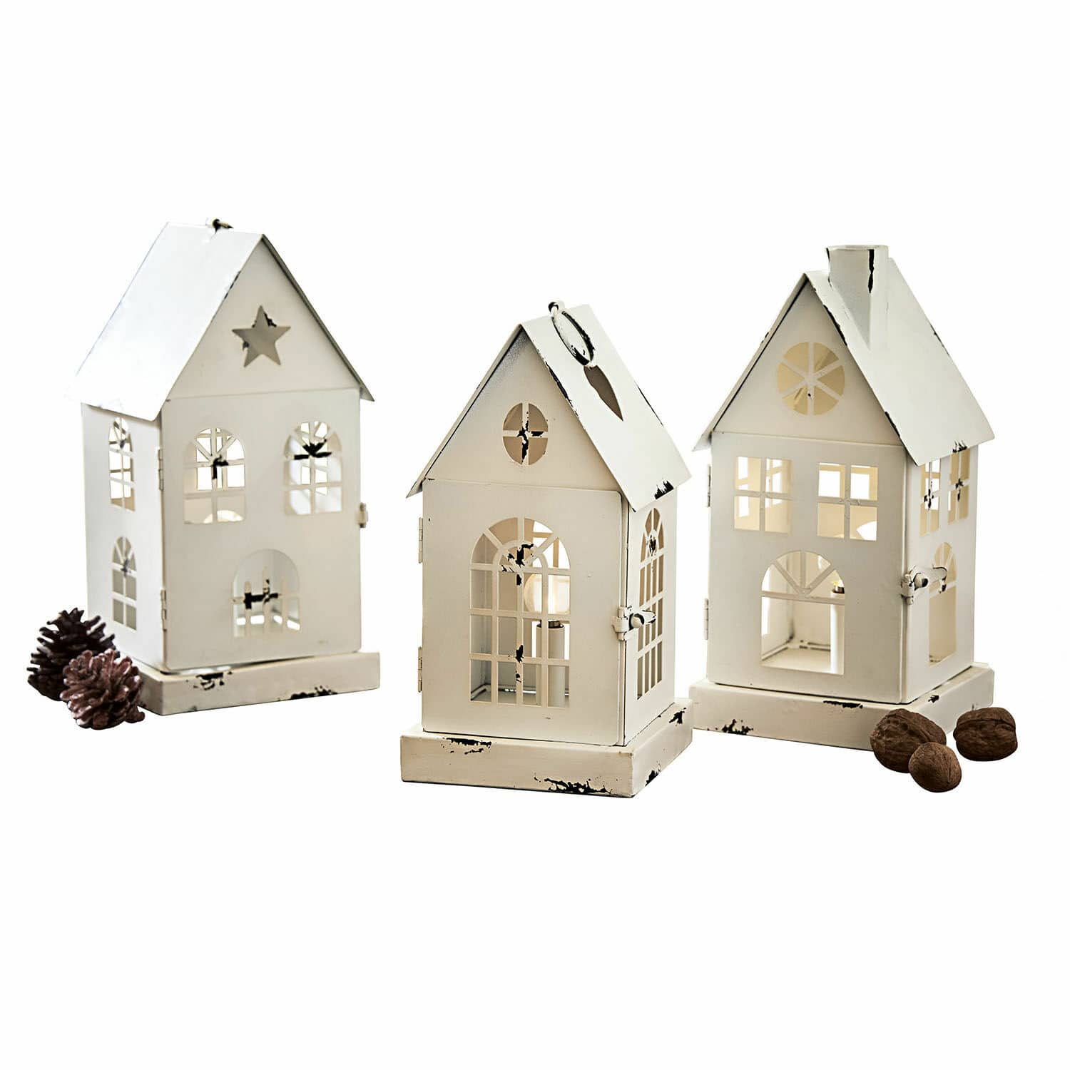 Ledlantaarn set van 3 Village