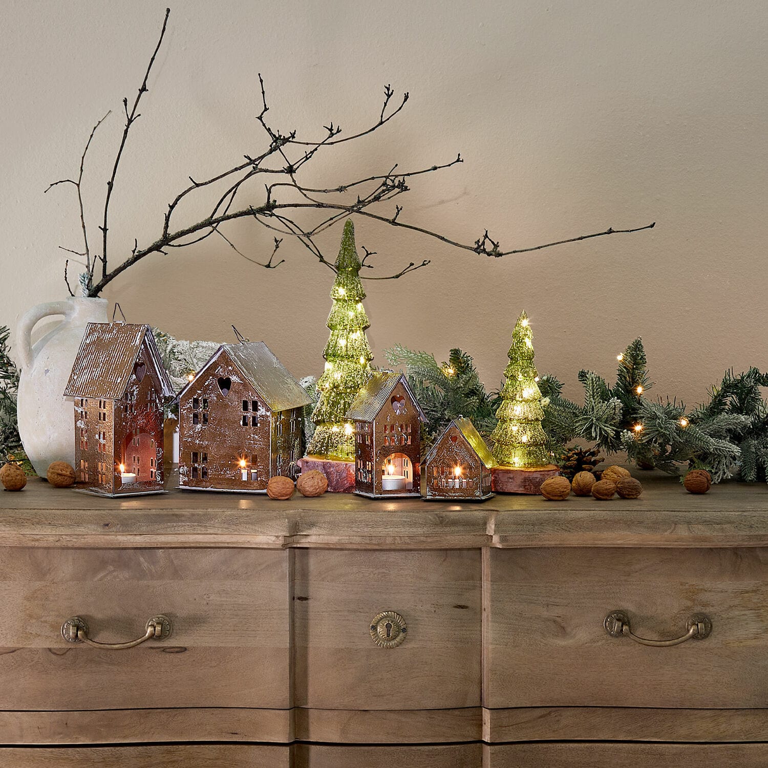 Ledkerstboom set van 2 Merrton