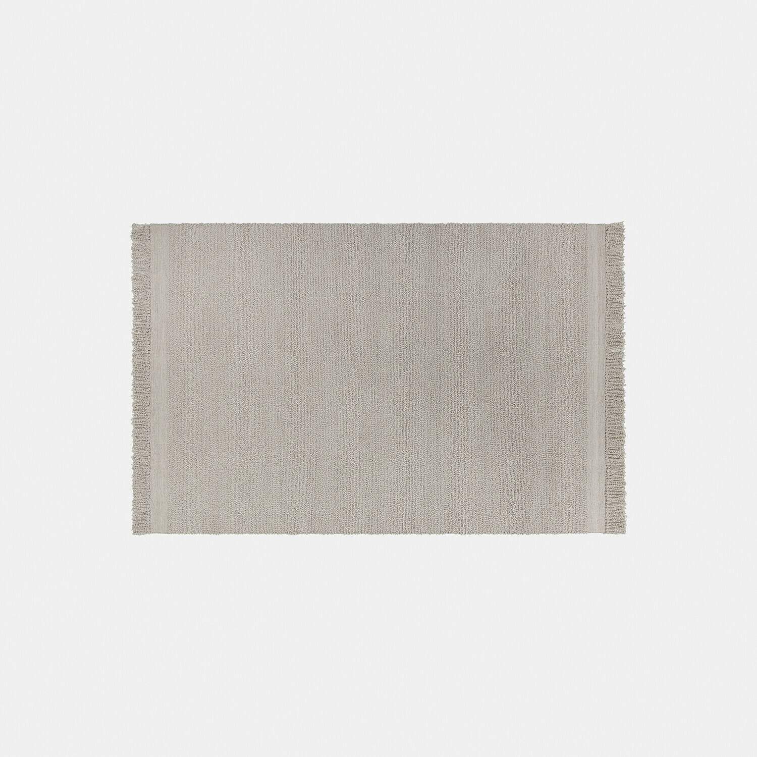 Vloerkleed Linnet Beige katoenen vloerkleed met franjes aan de zijkanten, zacht en decoratief voor binnen