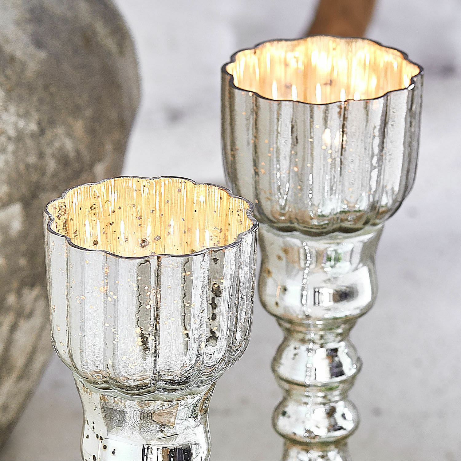 Kaarsenhouder set van 2 Velanor