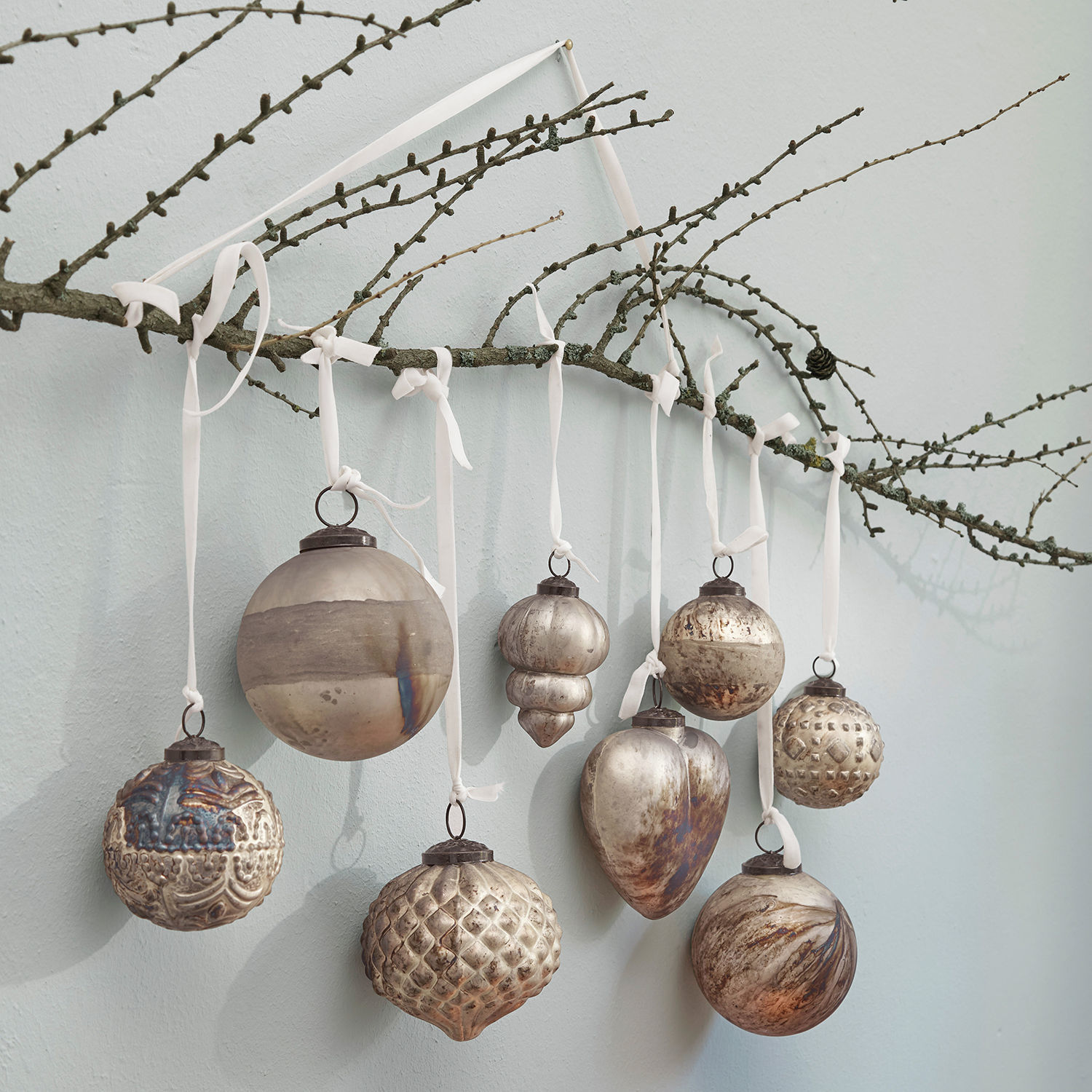 Kerstversiering set van 8 Lethem