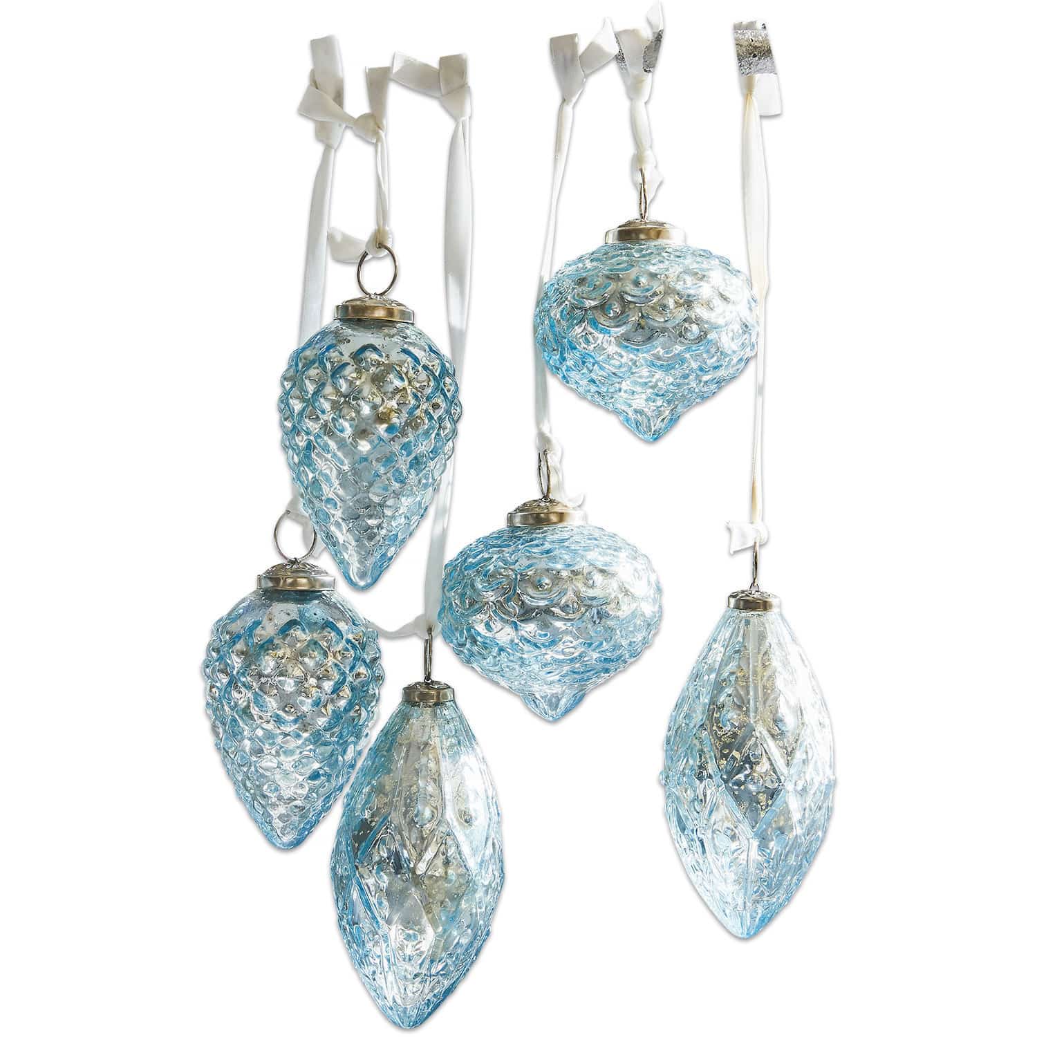 Kerstversiering set van 6 Blue