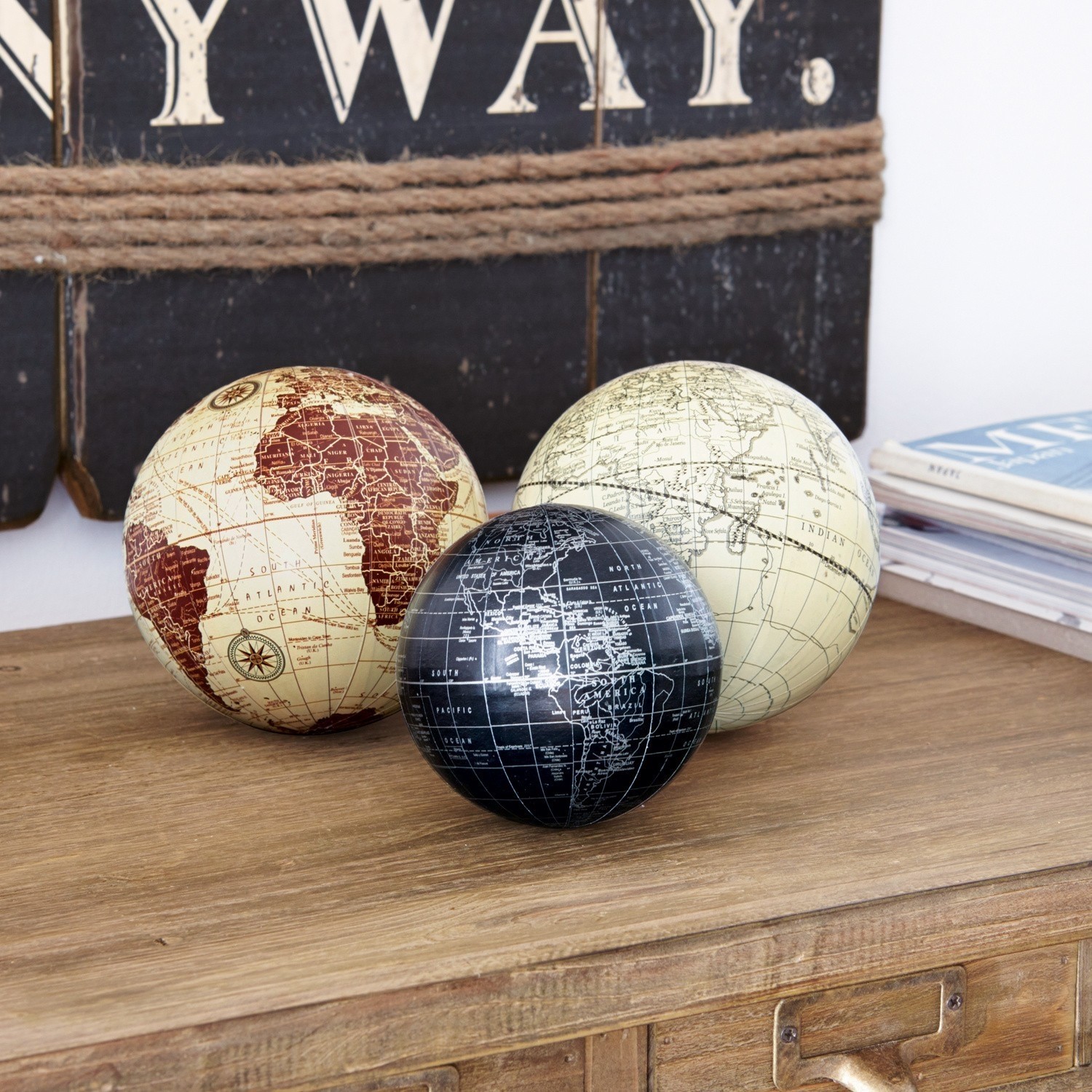 Decoratieballen set van 3 World