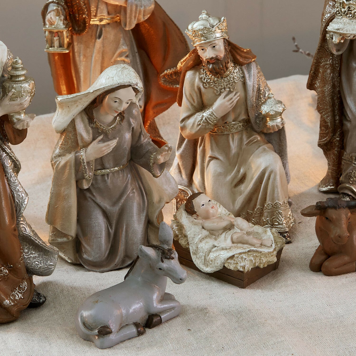 Kerststalfiguurtje set van 9 Caprinas